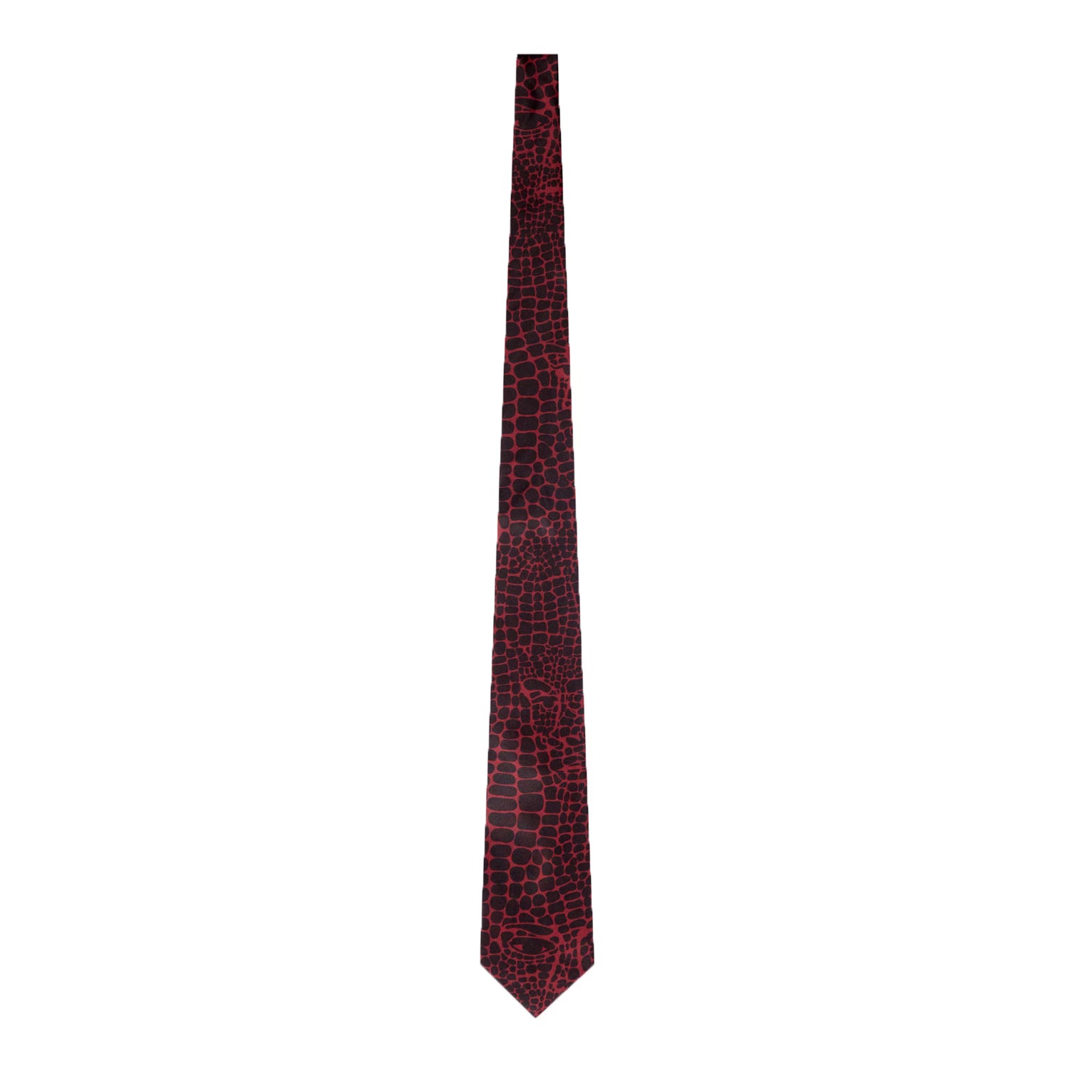 Alligator Print Tie [Burgundy]