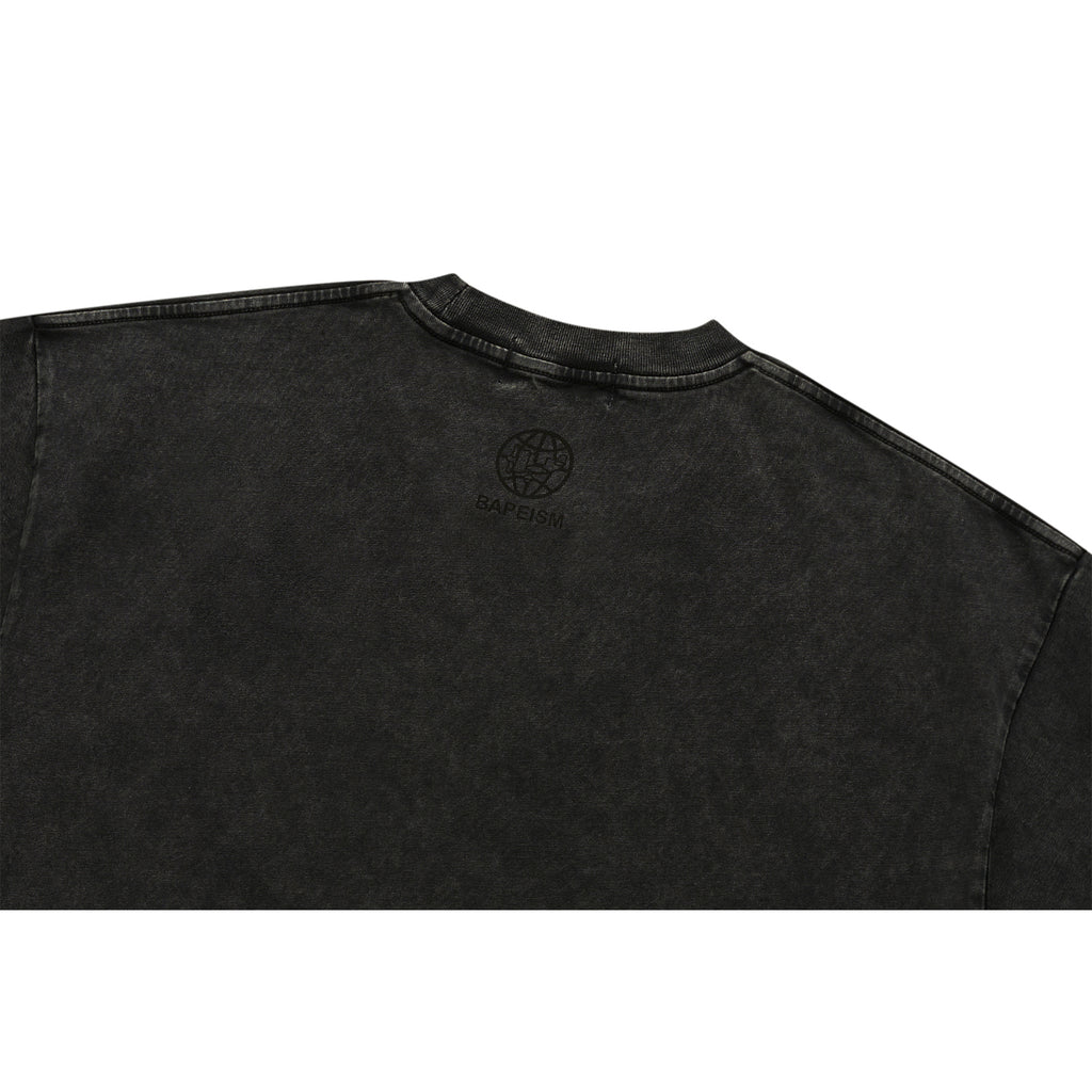 BAPE X KIDSUPER GARMENT DYE COLLEGE LOGO TEE  [BLACK]
