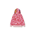 BAPE X KIDSUPER CAMO SHARK FULL ZIP HOODIE [PINK]