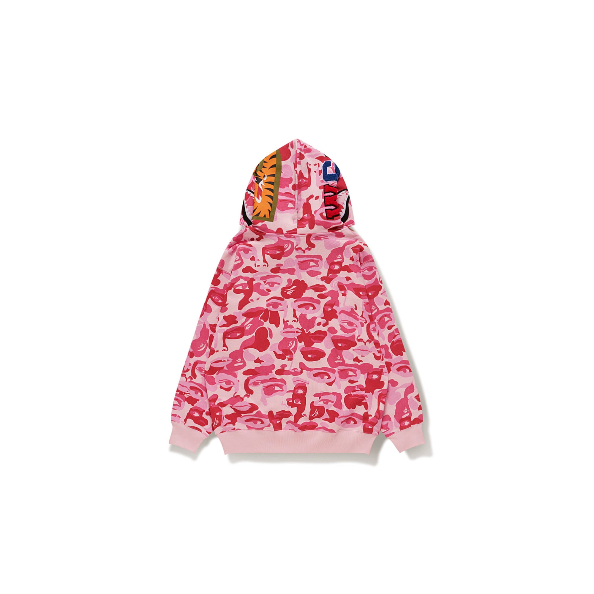 BAPE X KIDSUPER CAMO SHARK FULL ZIP HOODIE [PINK]