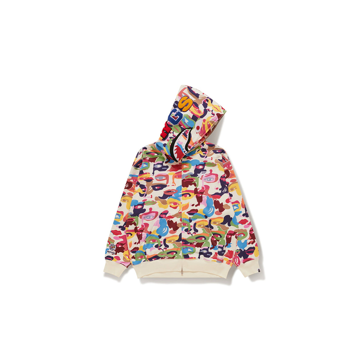 BAPE X KIDSUPER CAMO SHARK FULL ZIP HOODIE [MULTI] - KidSuper
