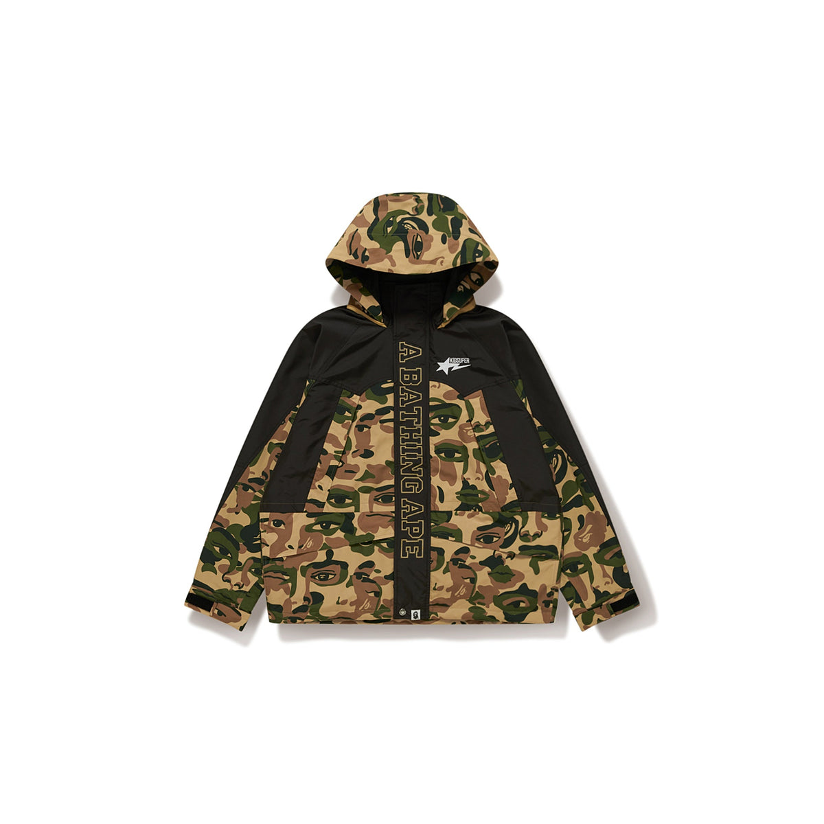 BAPE X KIDSUPER CAMO LIGHT SNOWBOARD JACKET [GREEN] - KidSuper