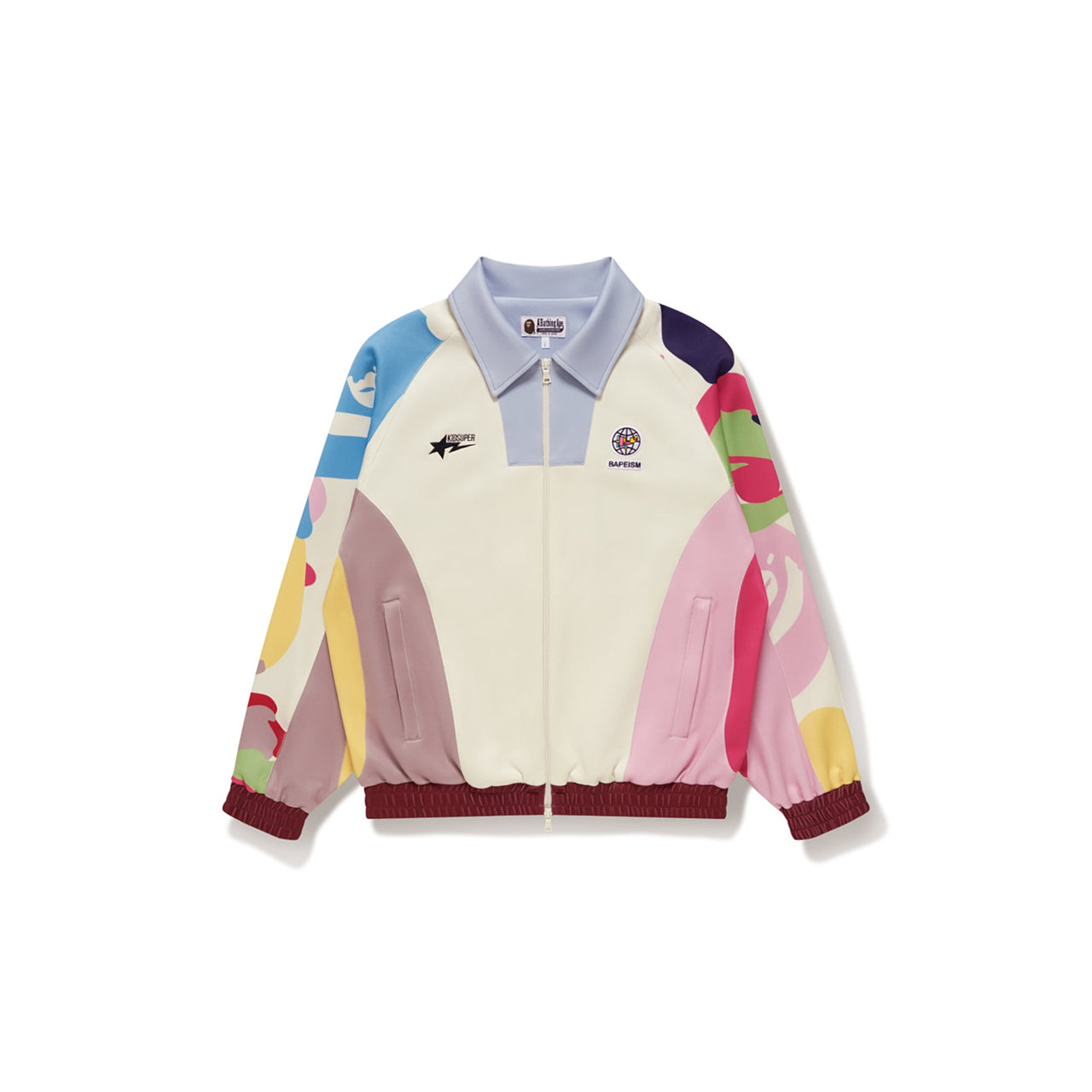 BAPE X KIDSUPER PATCHWORK TRACK JACKET M MULTI