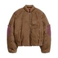 Girl Face Washed Cotton Bomber [Brown]