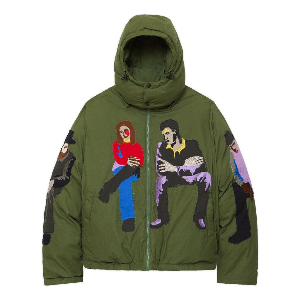 Subway Car Patchwork Puffer [Green]