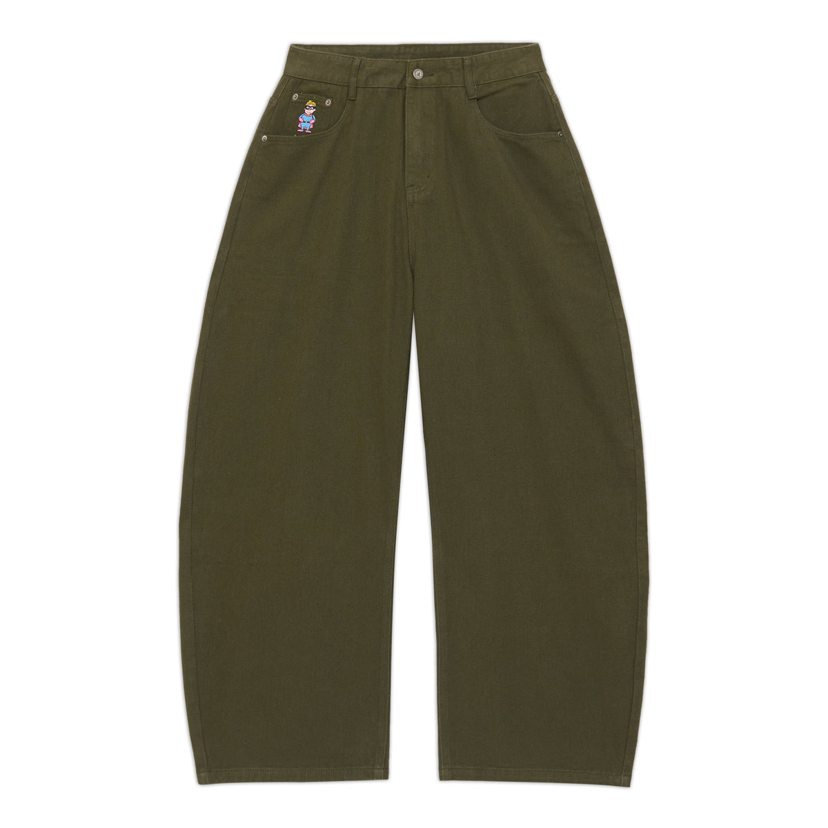 Dove Printed Barrel Pant [Green]