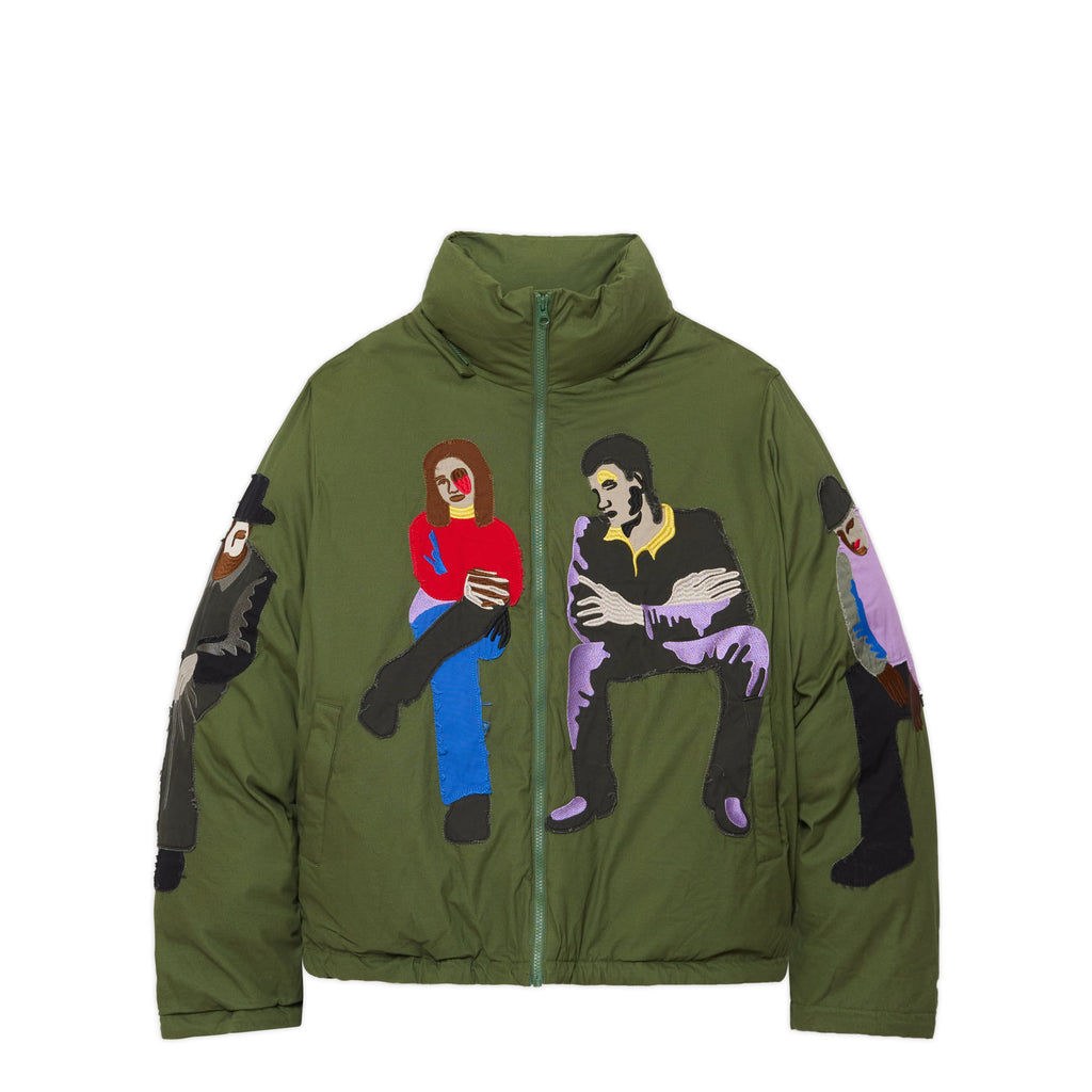 Subway Car Patchwork Puffer [Green]