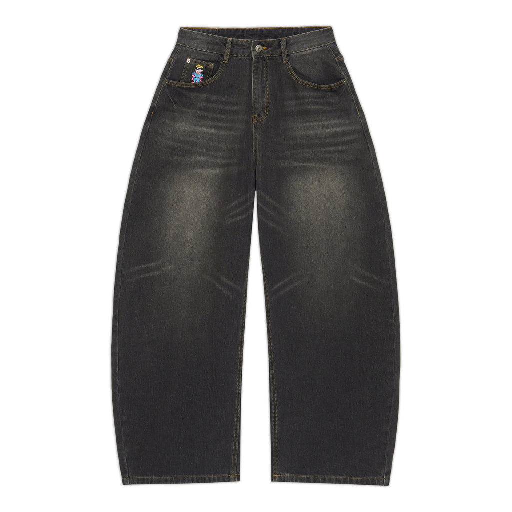 Dove Printed Barrel Pant [Black]