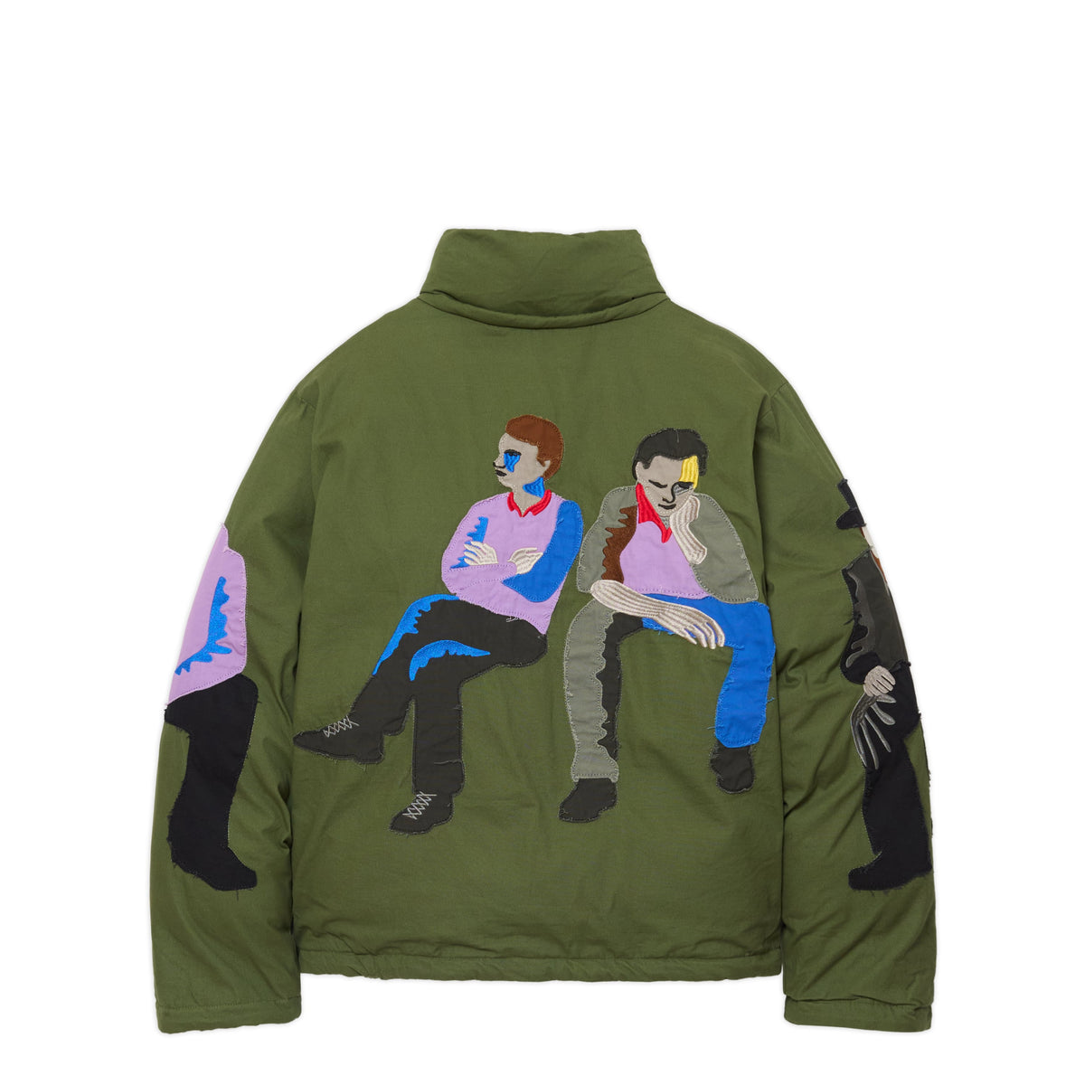 Subway Car Patchwork Puffer [Green]