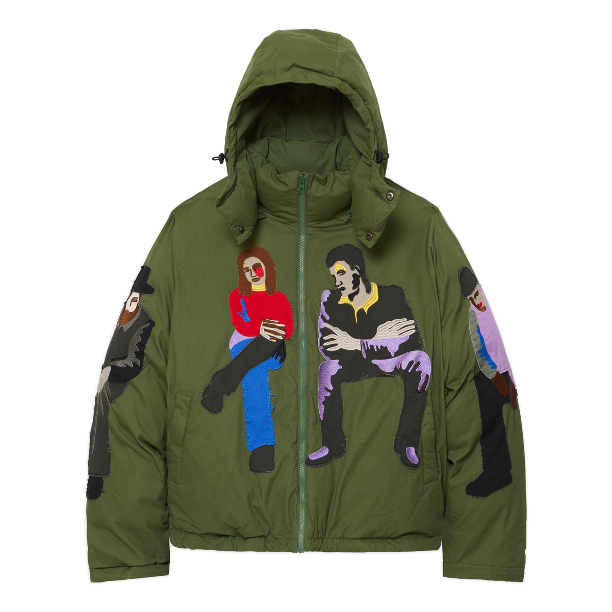 Subway Car Patchwork Puffer [Green]