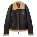 Distressed Shearling Coat [Black]