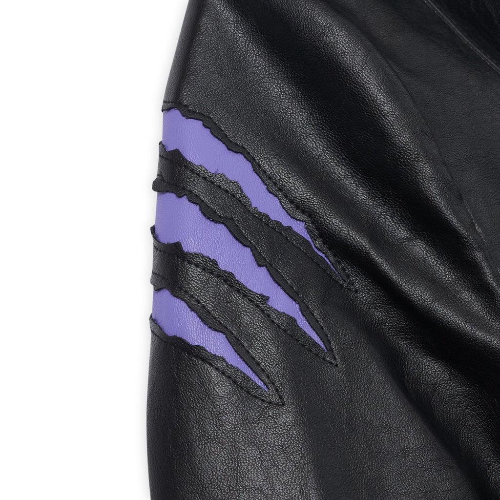 Catwoman Leather Trench [Black] – claw panel detail