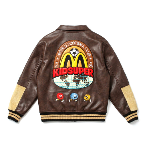 KidSuper X McDonald's Distressed Faux Leather Jacket