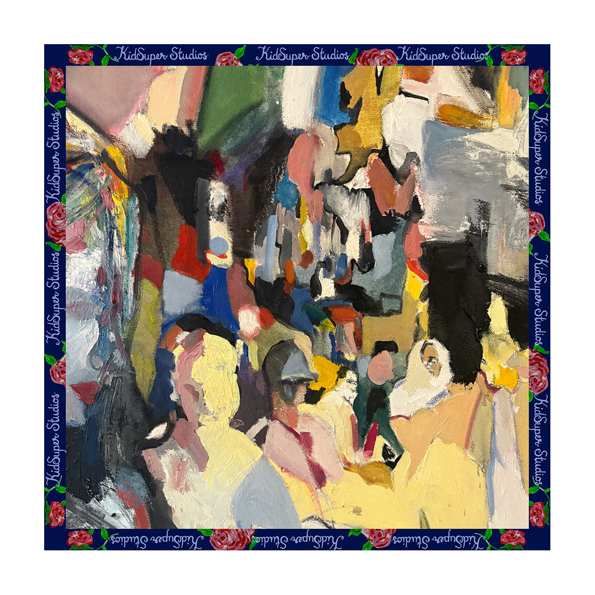 Abstract Painting Silk Scarf [Multi], image 1 of 1