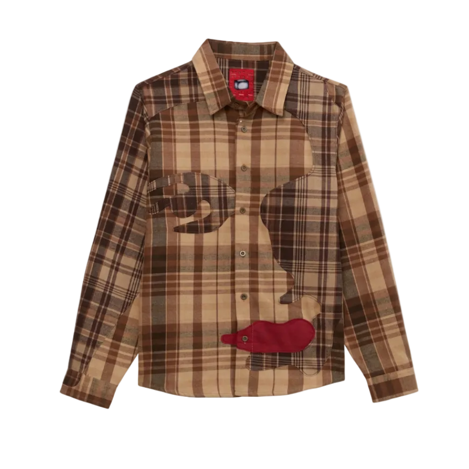 Patchwork Face Flannel [Brown]