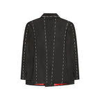 Hand Embroidered Suit Top [Black]