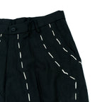 Hand Embroidered Suit Bottom [Black]