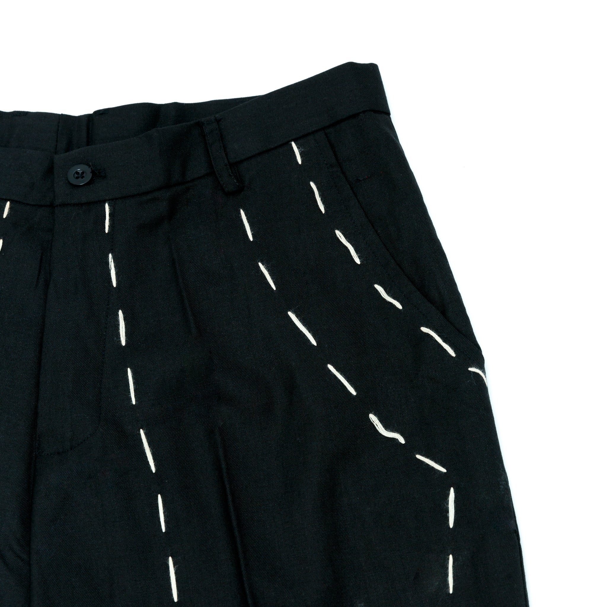 Hand Embroidered Suit Bottom [Black]