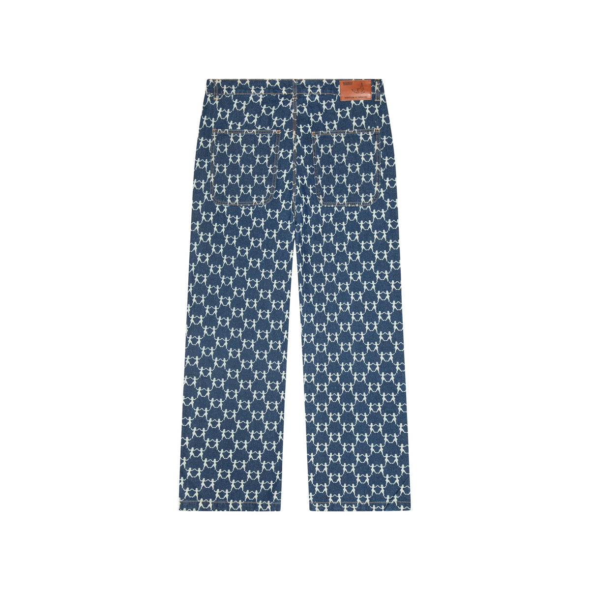 Dancing Ladies Print Pants [Blue]