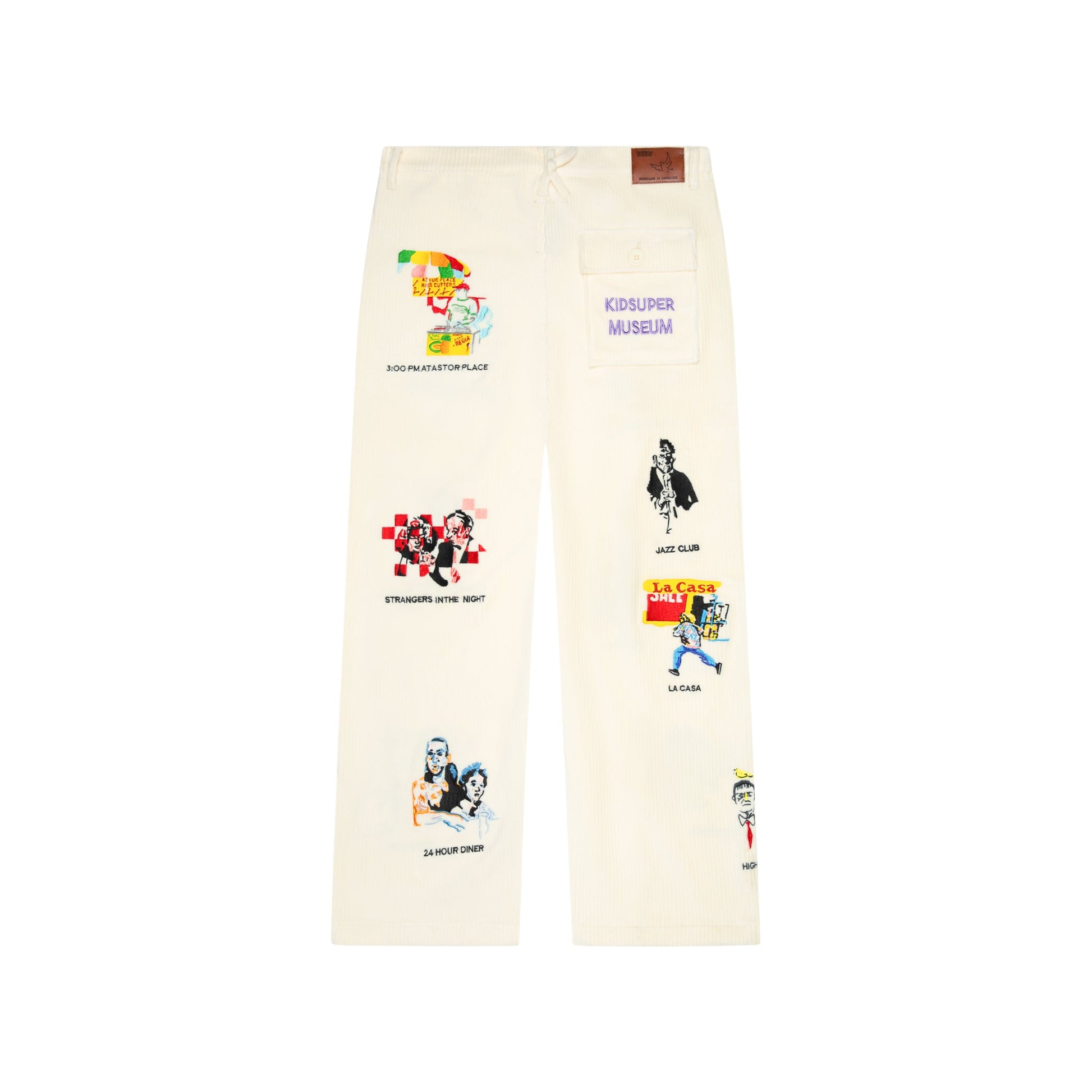 KidSuper Museum Embroidered Cords [Cream]