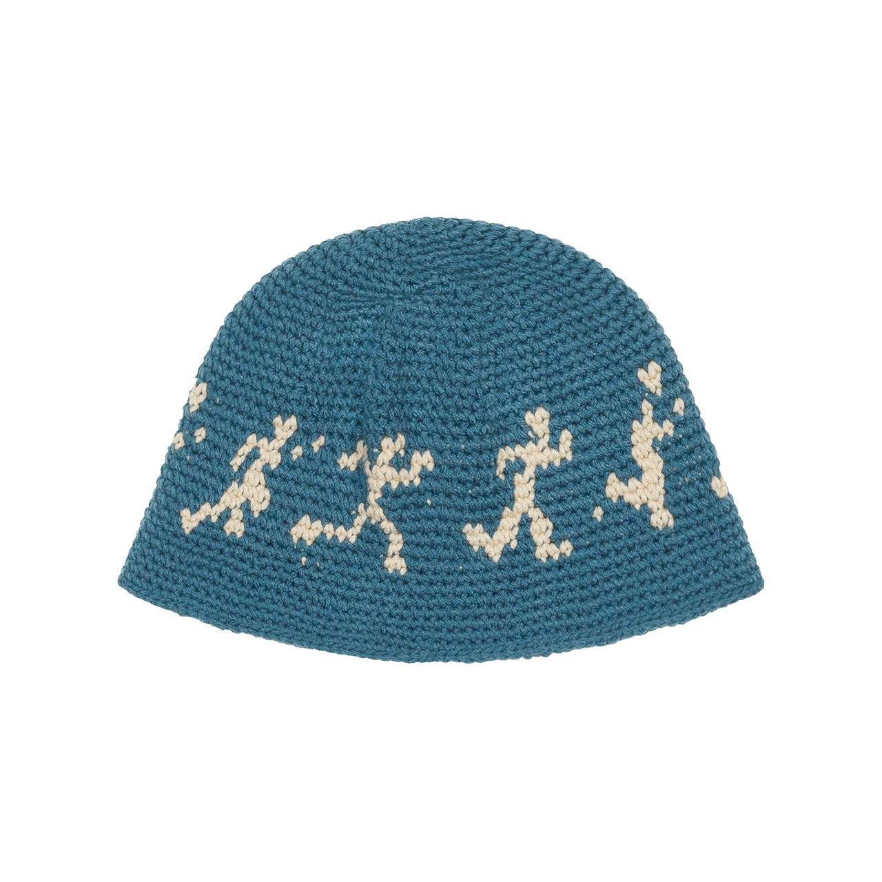 Running Guys Crochet Hat [Blue]