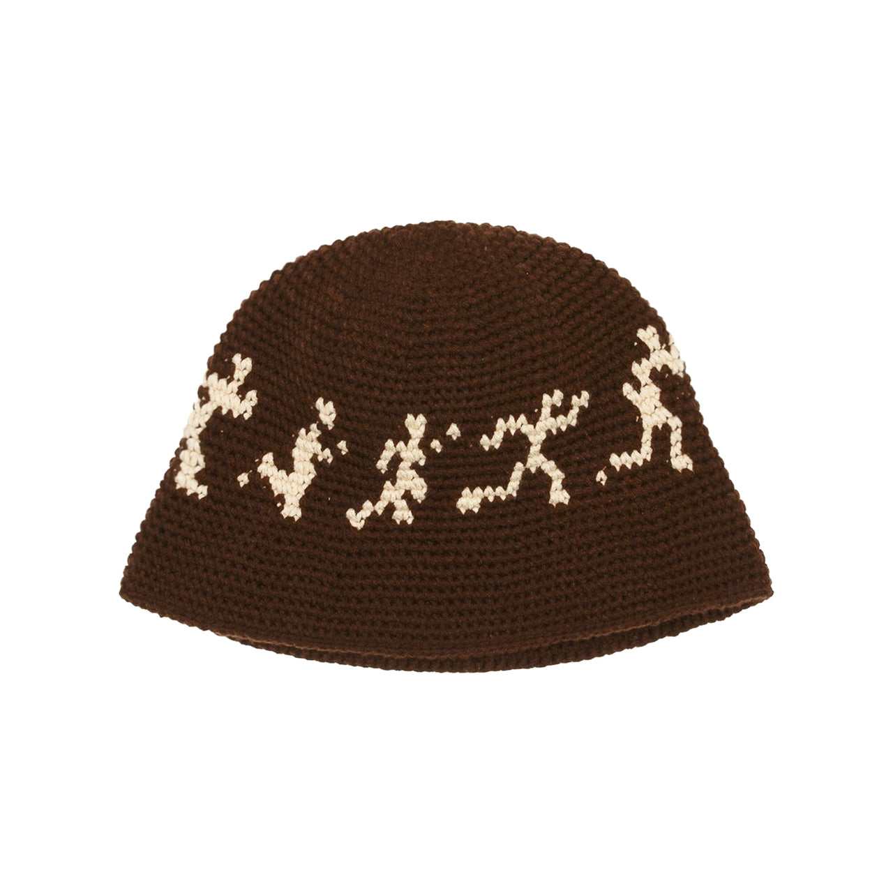 Running Guys Crochet Hat [Brown]