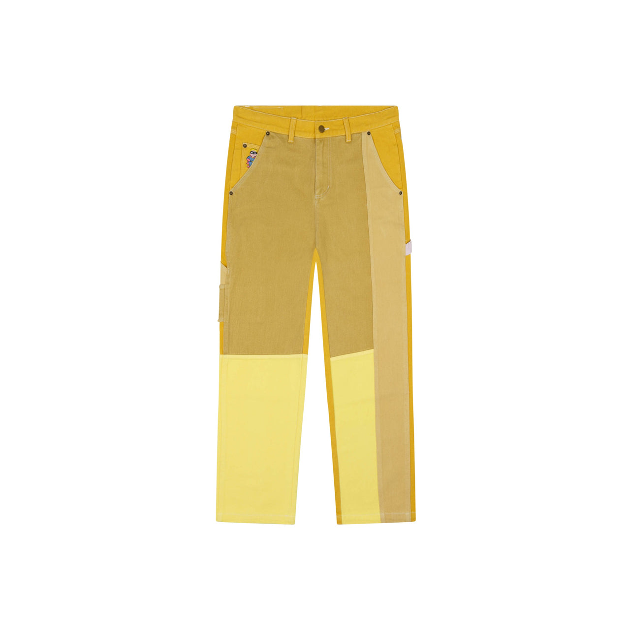 Colorblocked Mustard Denim Jeans