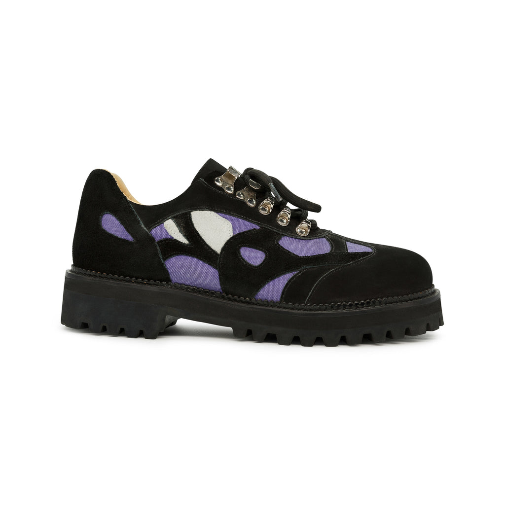 Low Boots with Swirls [Black/Multi]