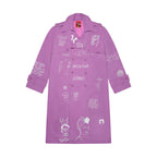 Embroidered Trench Coat [Plum]