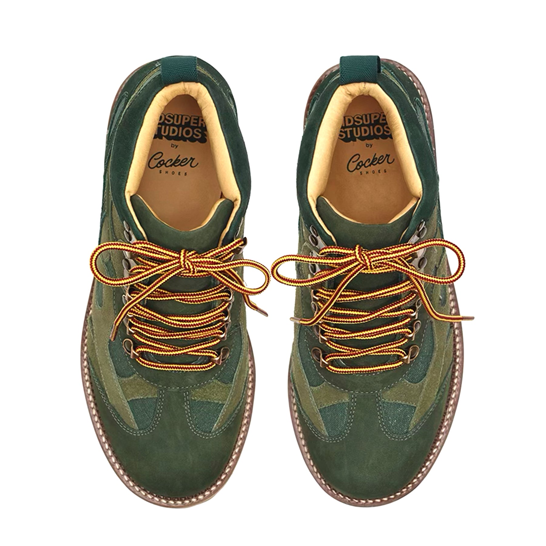 Men's Louis Vuitton Suede Dark Green / Peach V Sneaker Shoes - Size 9 ~