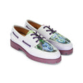 Printed Lace Lug Loafer [Purple]